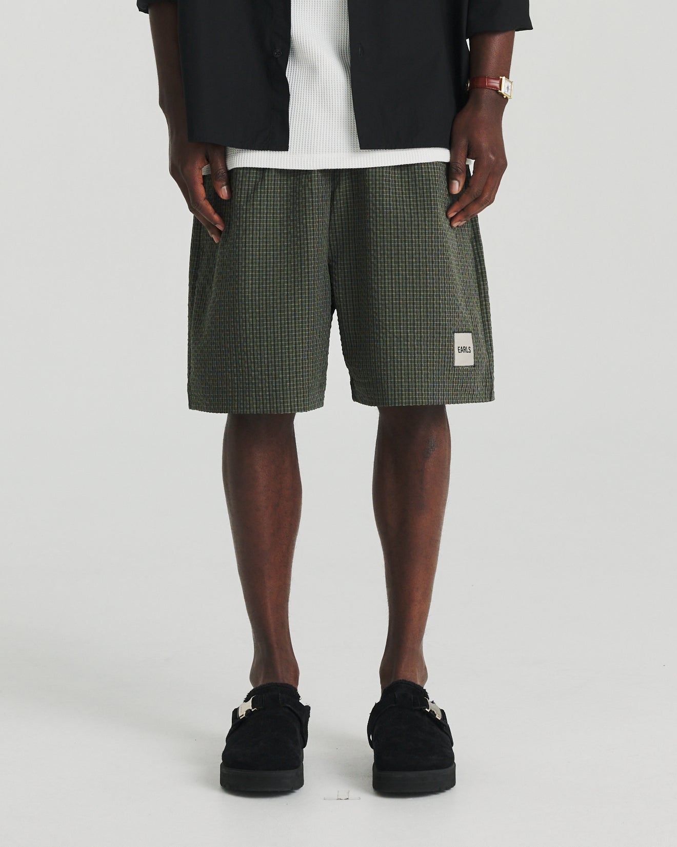 Seersucker Swim Short - Green