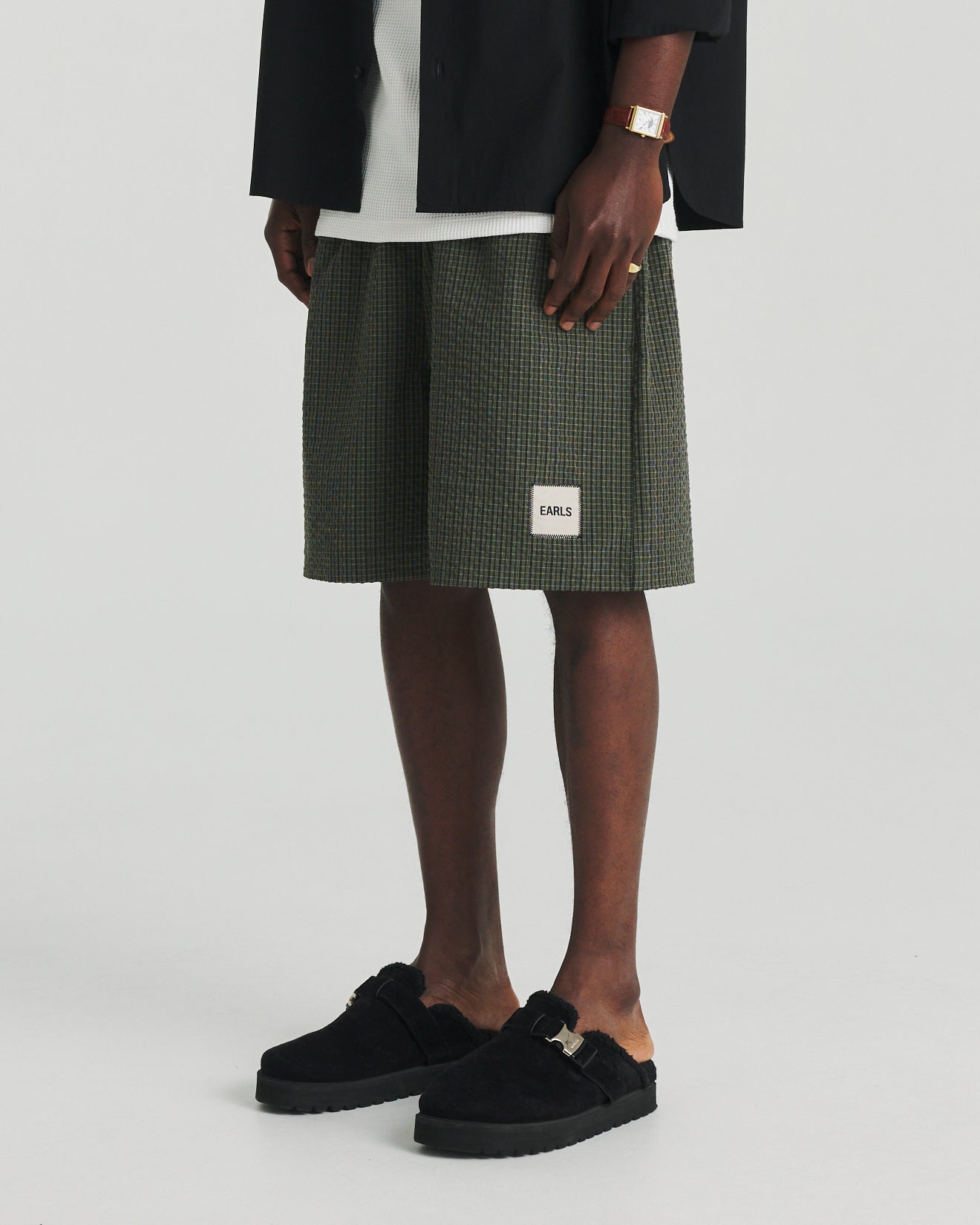 Seersucker Swim Short - Green