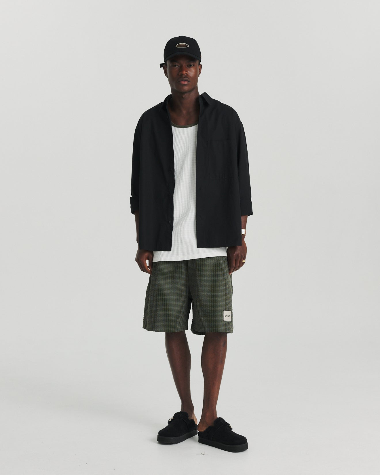 Seersucker Swim Short - Green