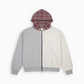 Contrast Zip Hood - Grey Marle