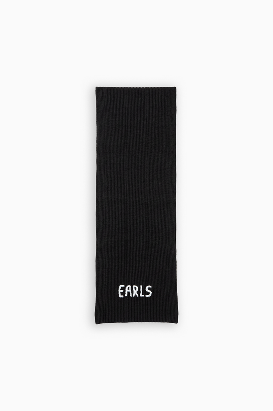 Sleek Knit Scarf - Black/White