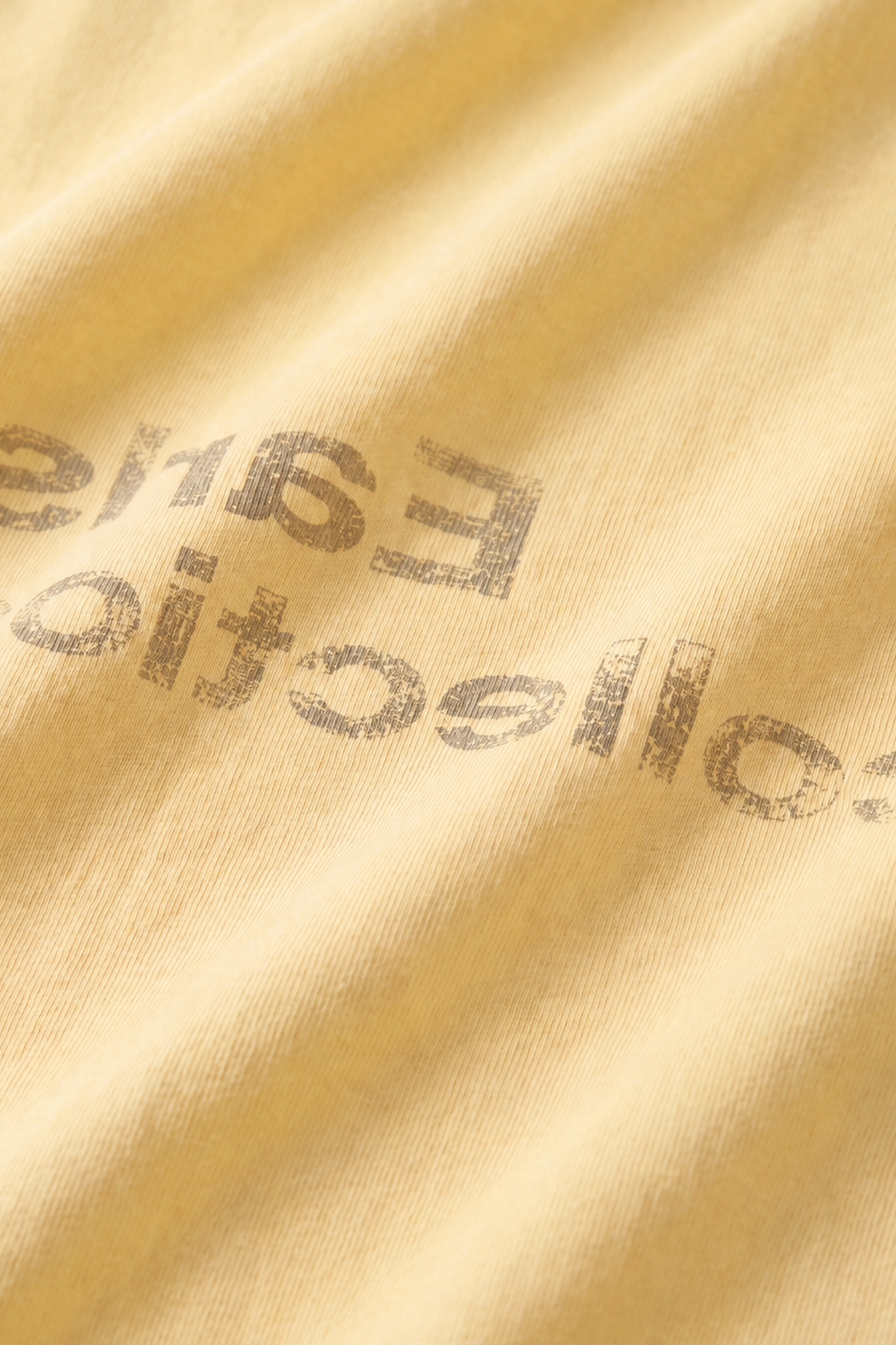 Reverse Logo Tee - Pale Yellow