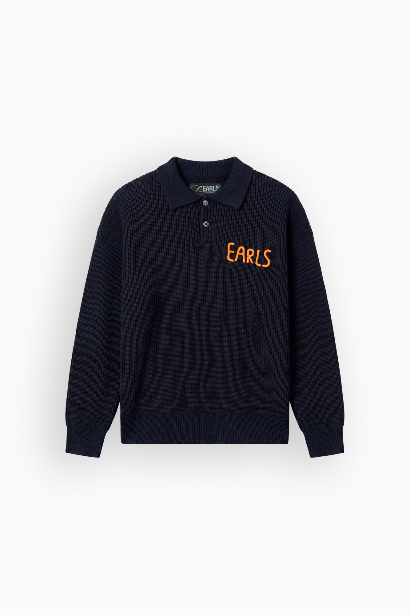 Solid Knit Polo - Navy