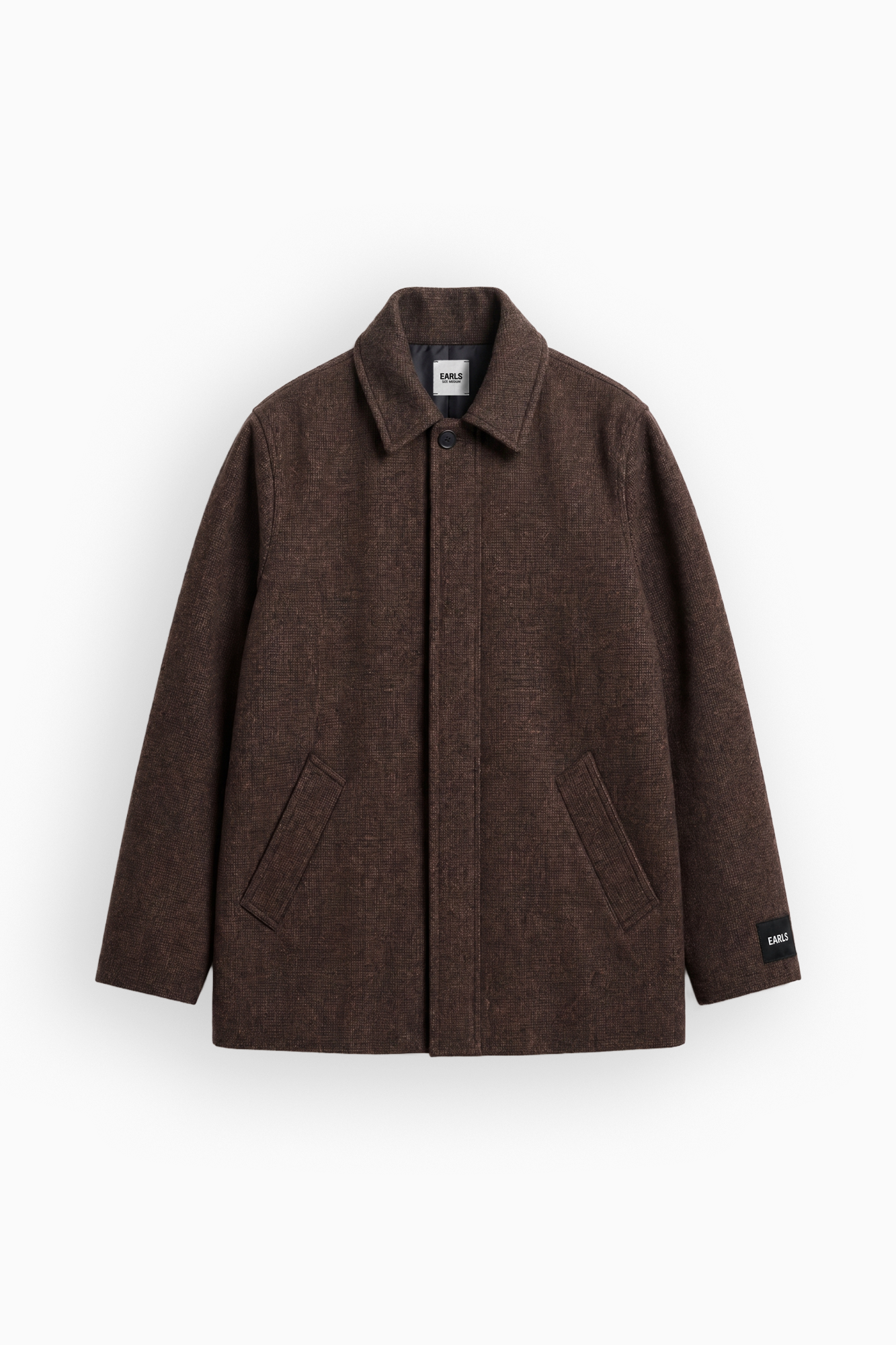 Tweed Overcoat - Deep Brown