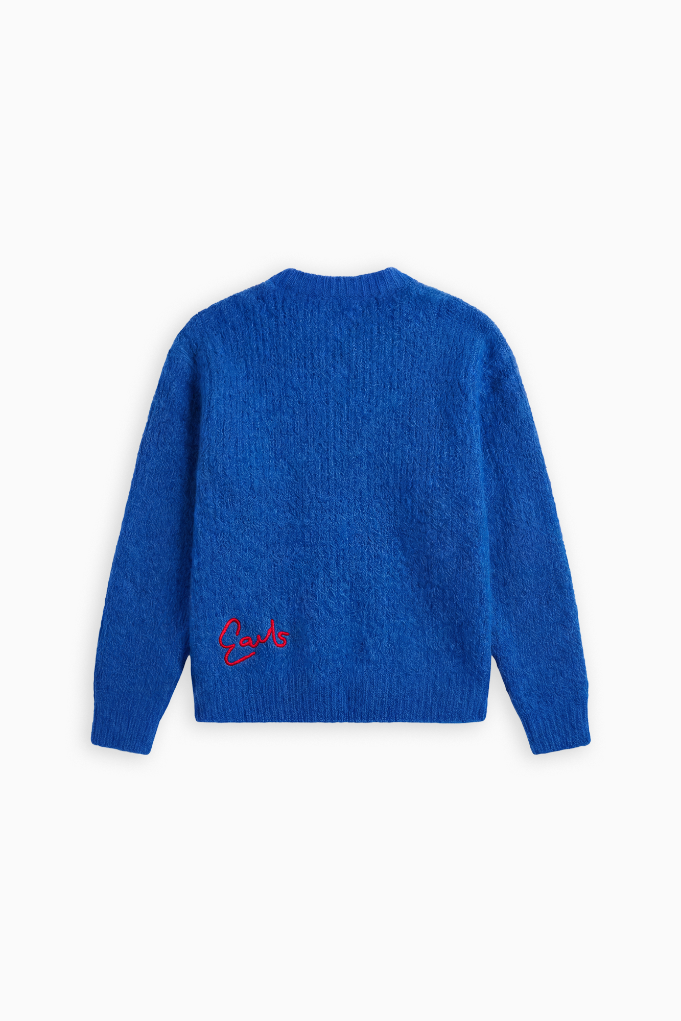 V-Neck Mohair Knit - Cobalt