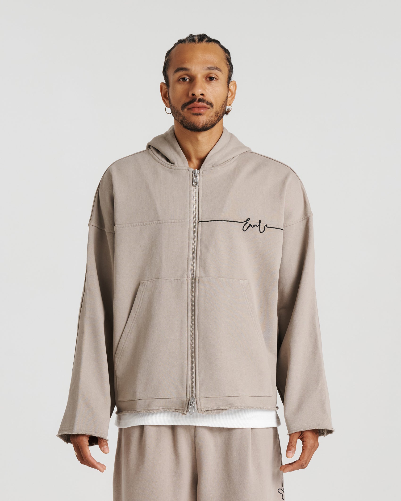 Thread Zip Hood - Coyote