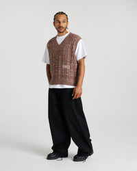 Cableknit Vest - Rich Earth