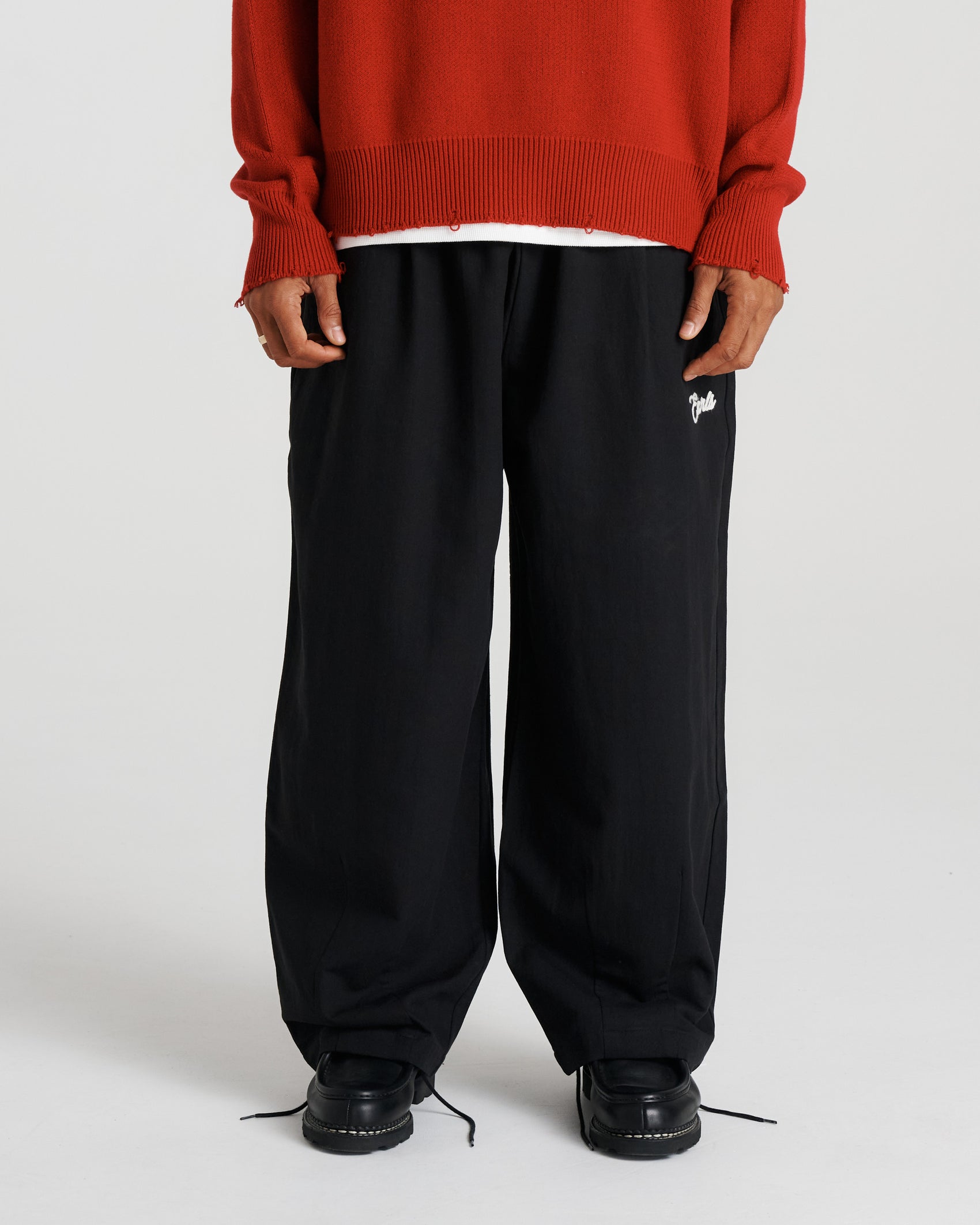 Cotton/Linen Easy Pant - Black