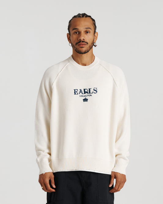 Distressed Hem Knit - Cream