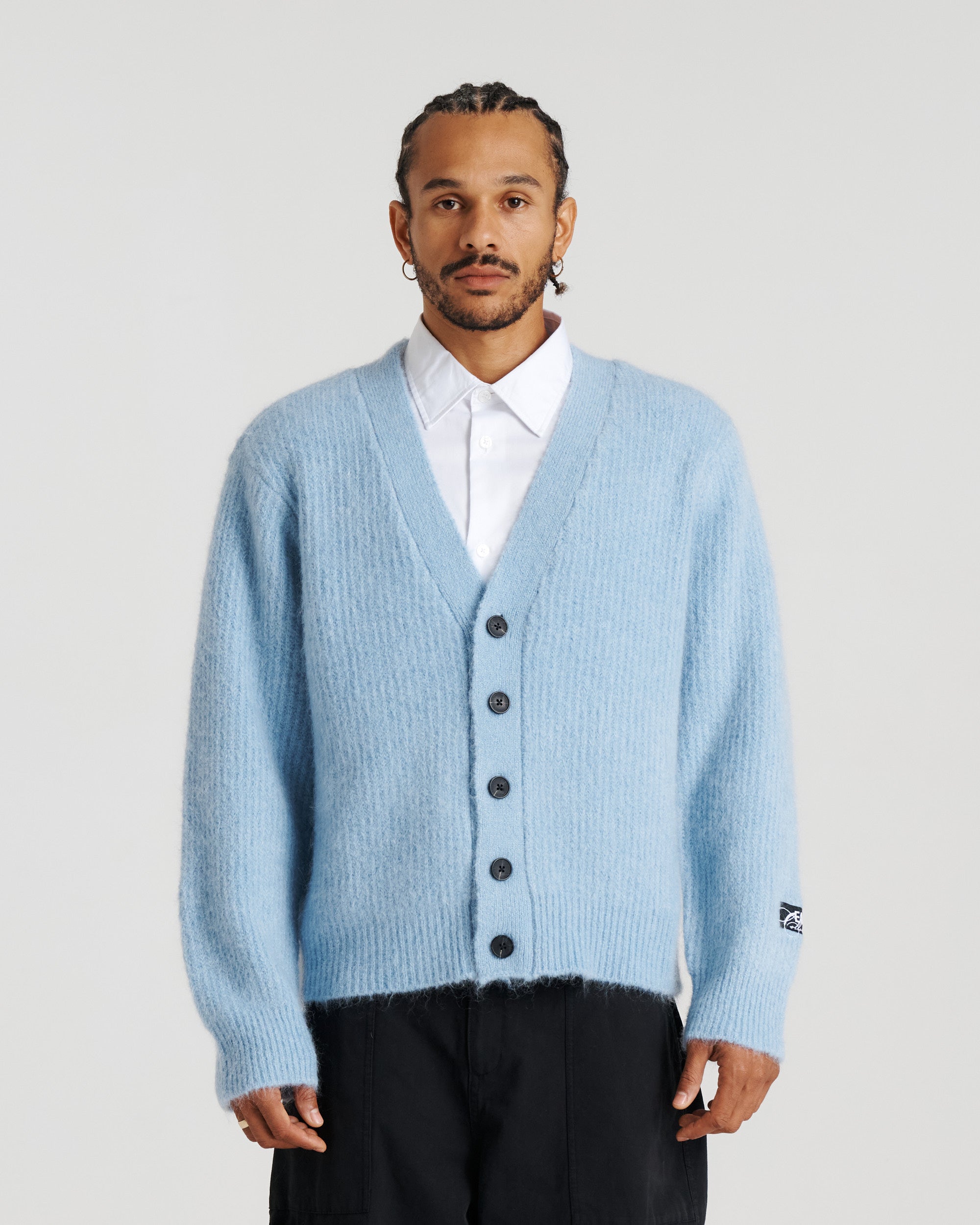 ニット glassy sea CABLE HANDKNIT CARDIGAN 24AW ハンドニット