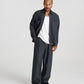 Twin Pleat Wool Trouser - Charcoal