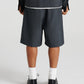 Twin Pleat Wool Short - Charcoal