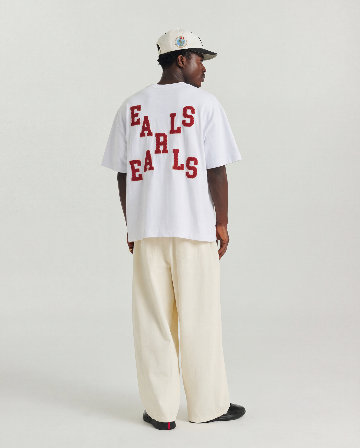 Felt Tee - White/Brick