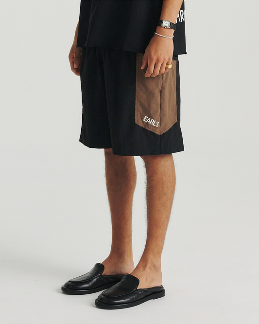 Panelled Swim Short - Black
