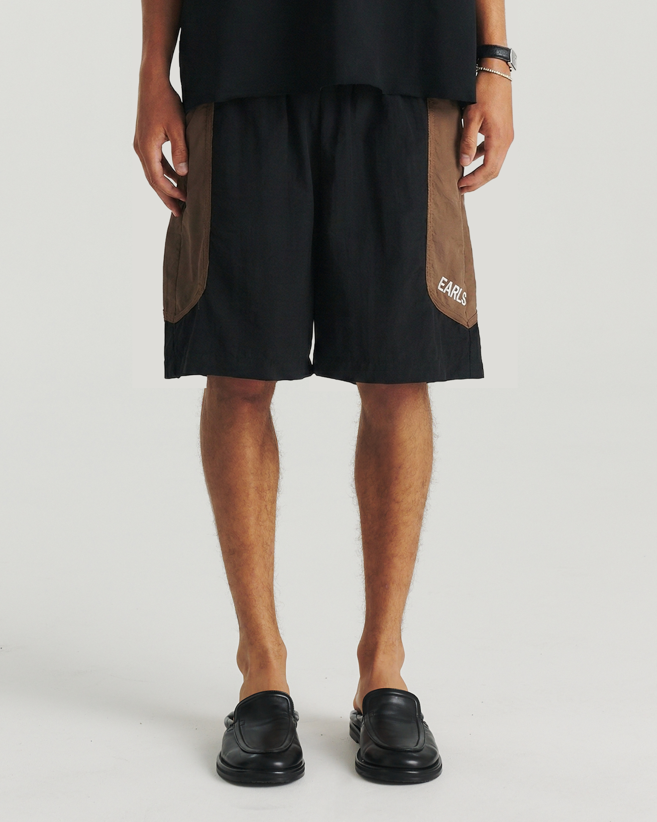Panelled Swim Short - Black