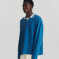 L/S Sports Polo - Blue/Pristine