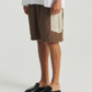 Panelled Swim Short - Brown