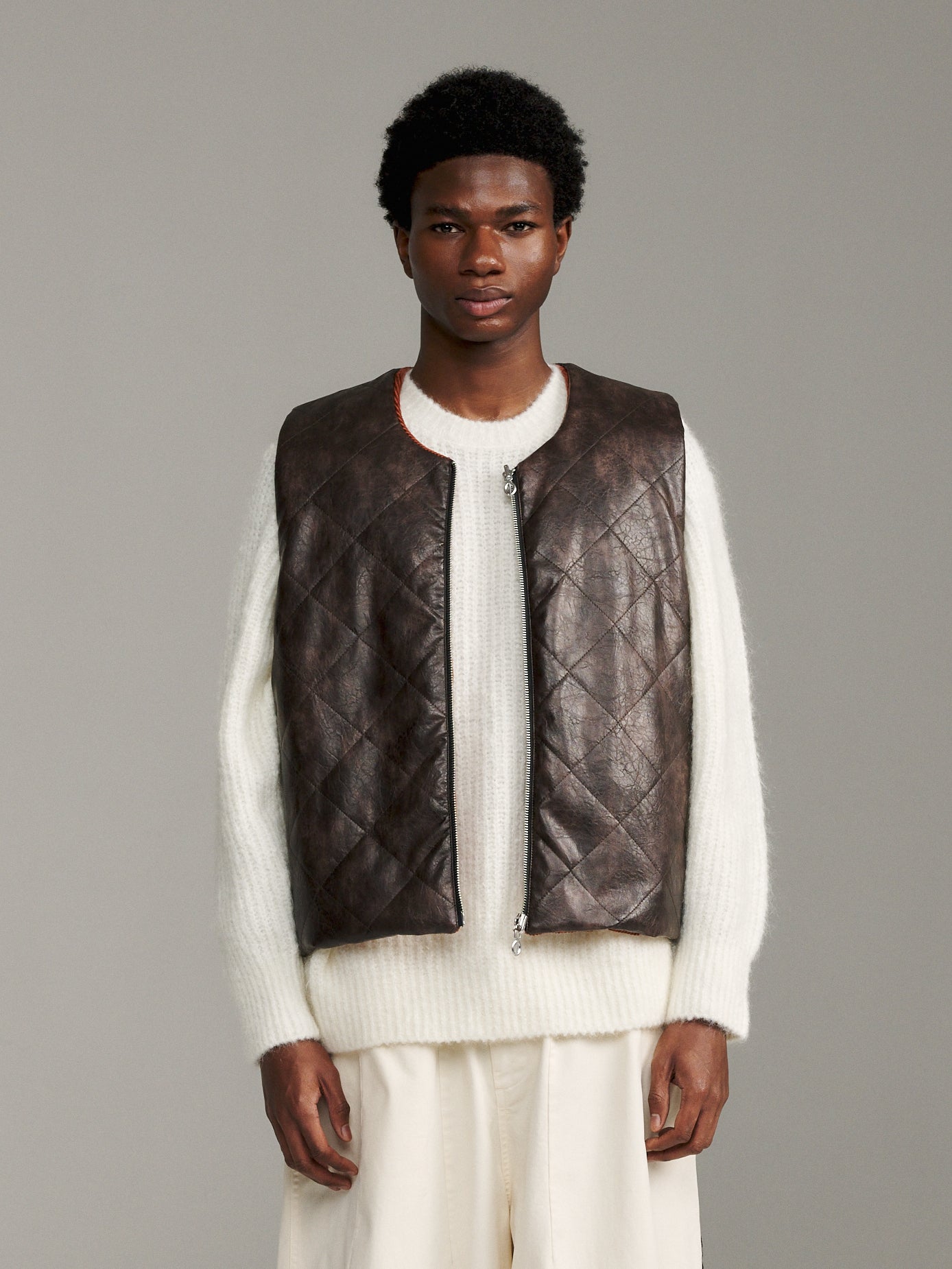 Two-Way Gilet - Brown