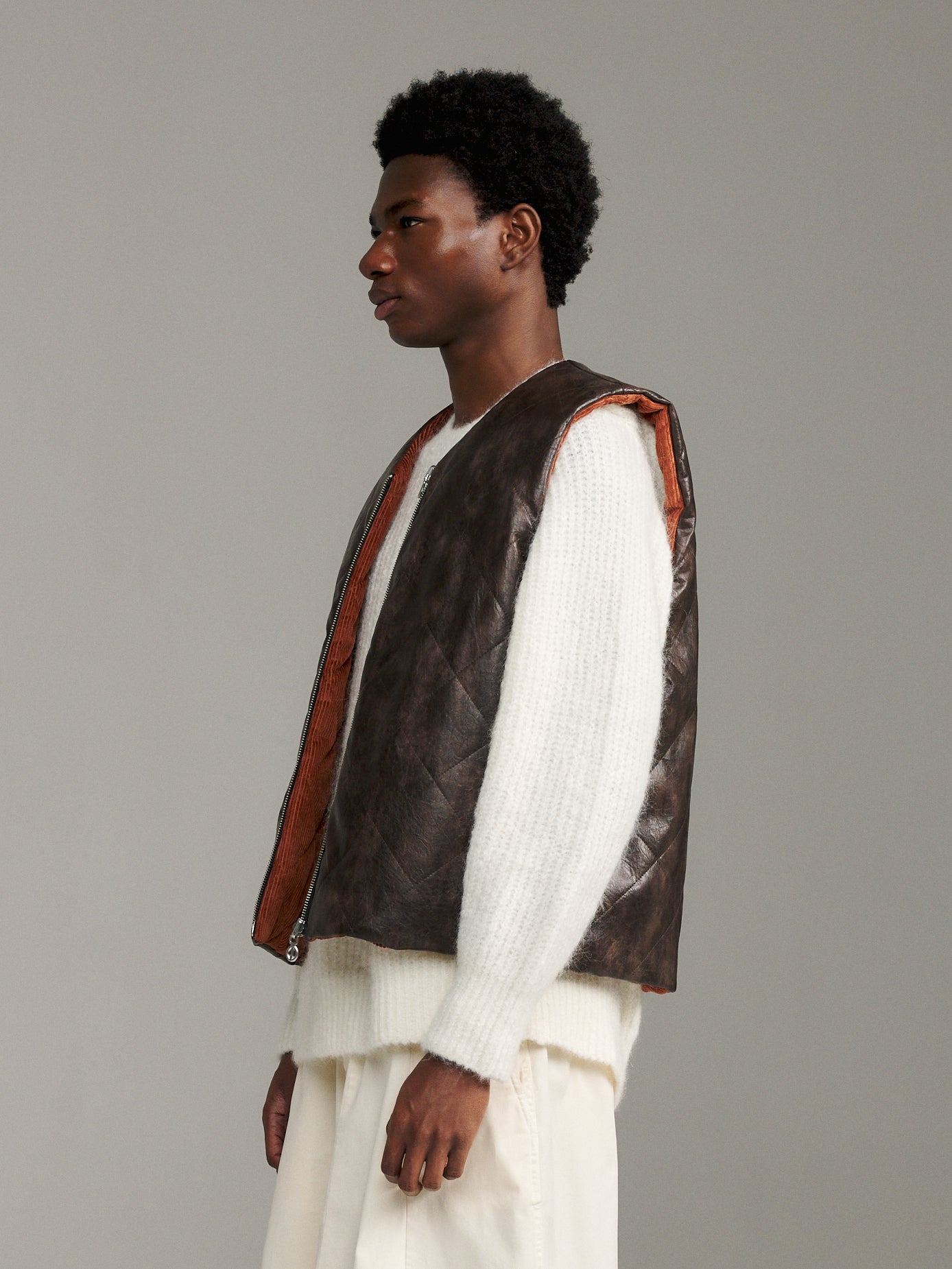 Two-Way Gilet - Brown