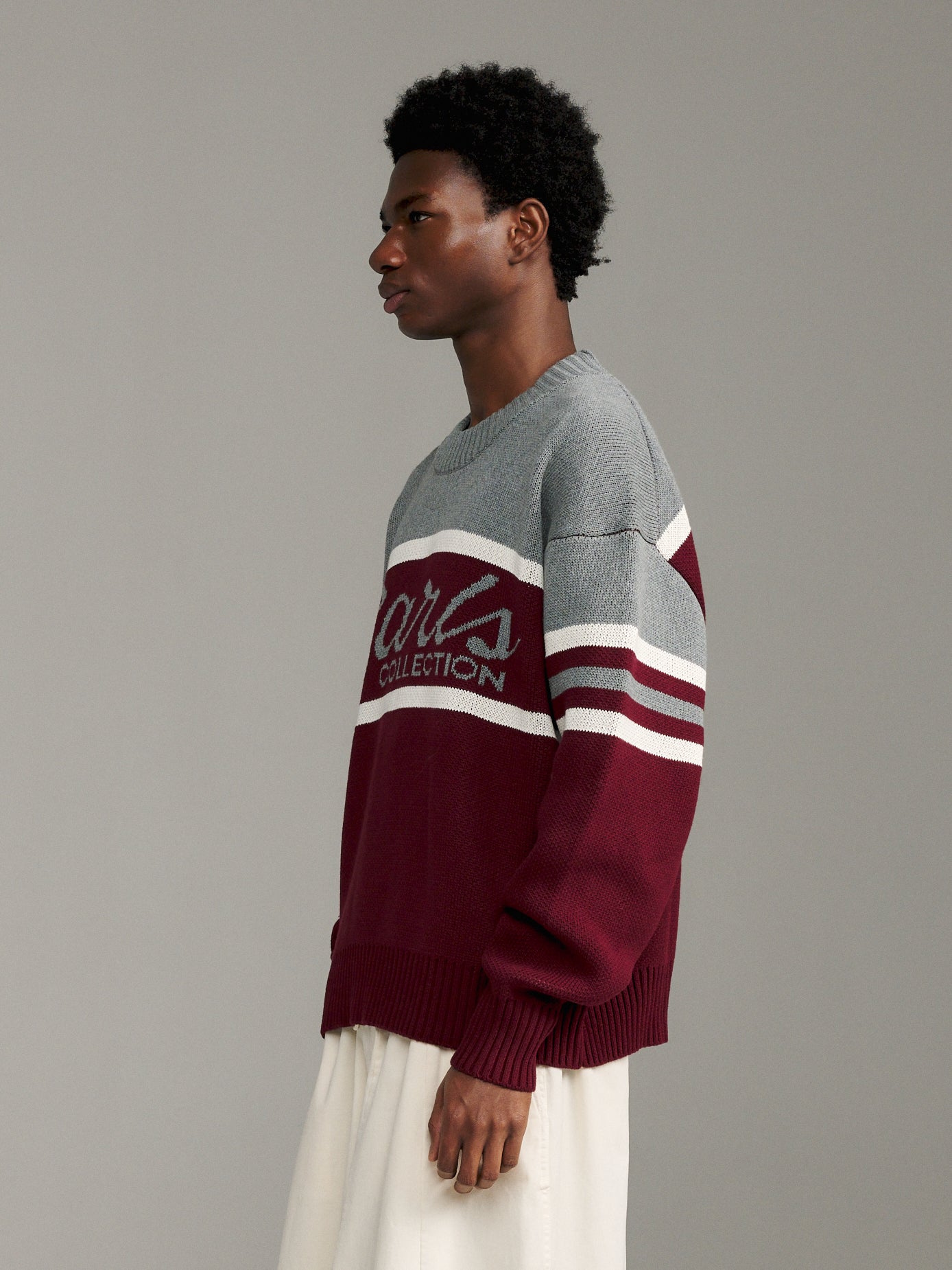Sideline Intarsia - Burgundy