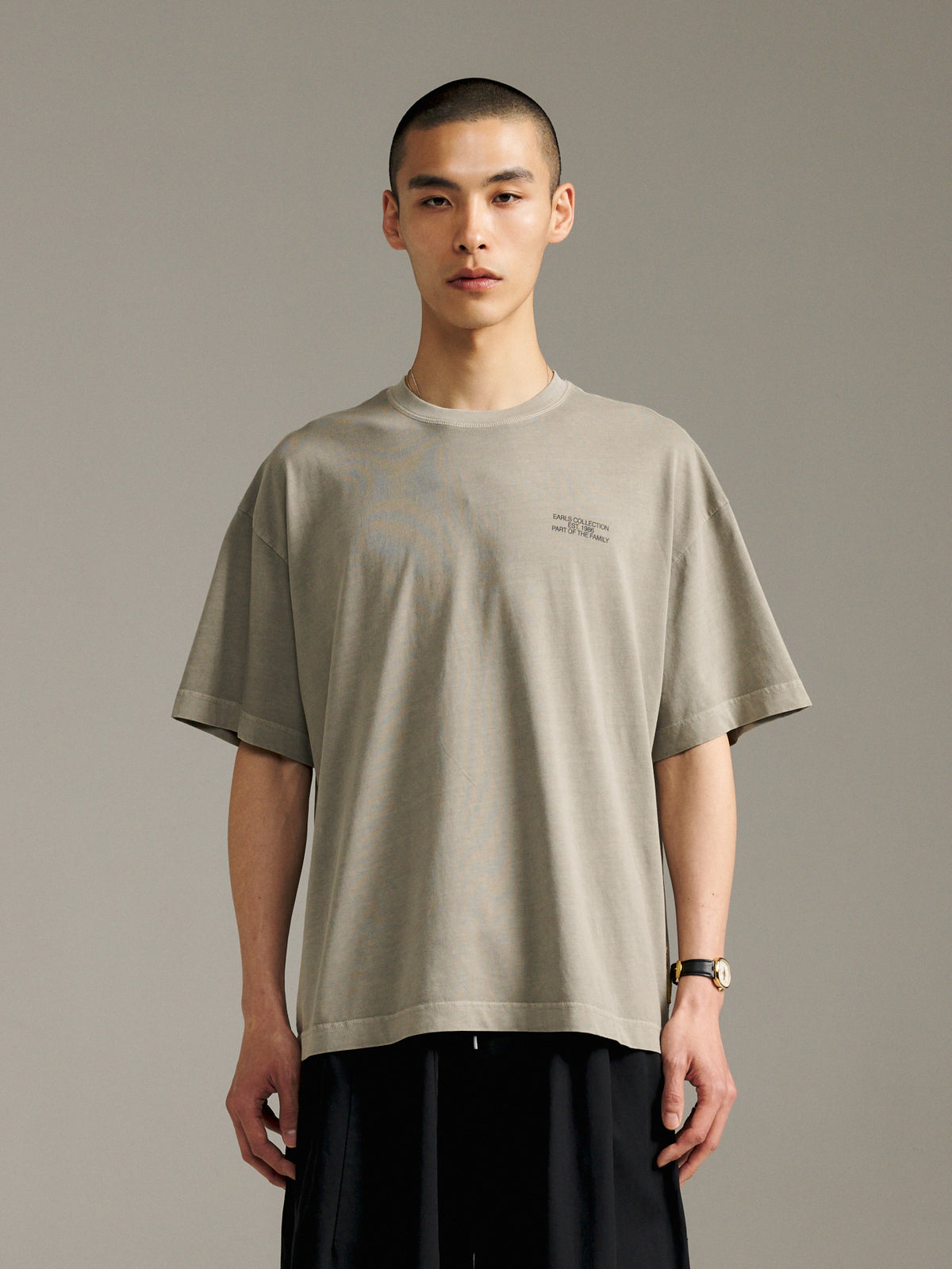 Inverted Tee - Khaki Overdye