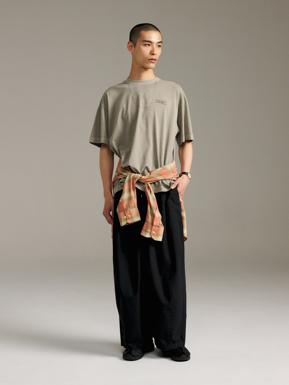 Inverted Tee - Khaki Overdye