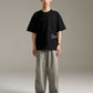 Rough Embroidery Tee - Black