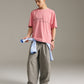 Reverse Logo Tee - Pink Overdye