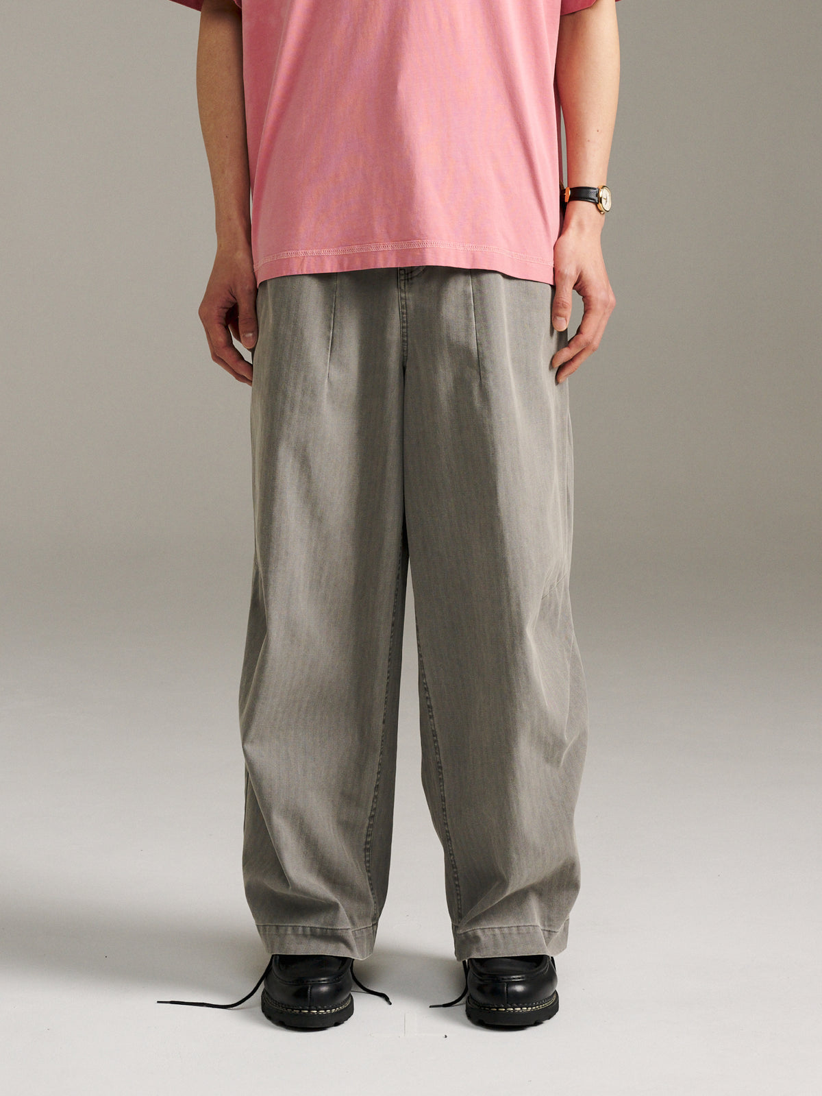 Charlie Pant Herringbone - Stone