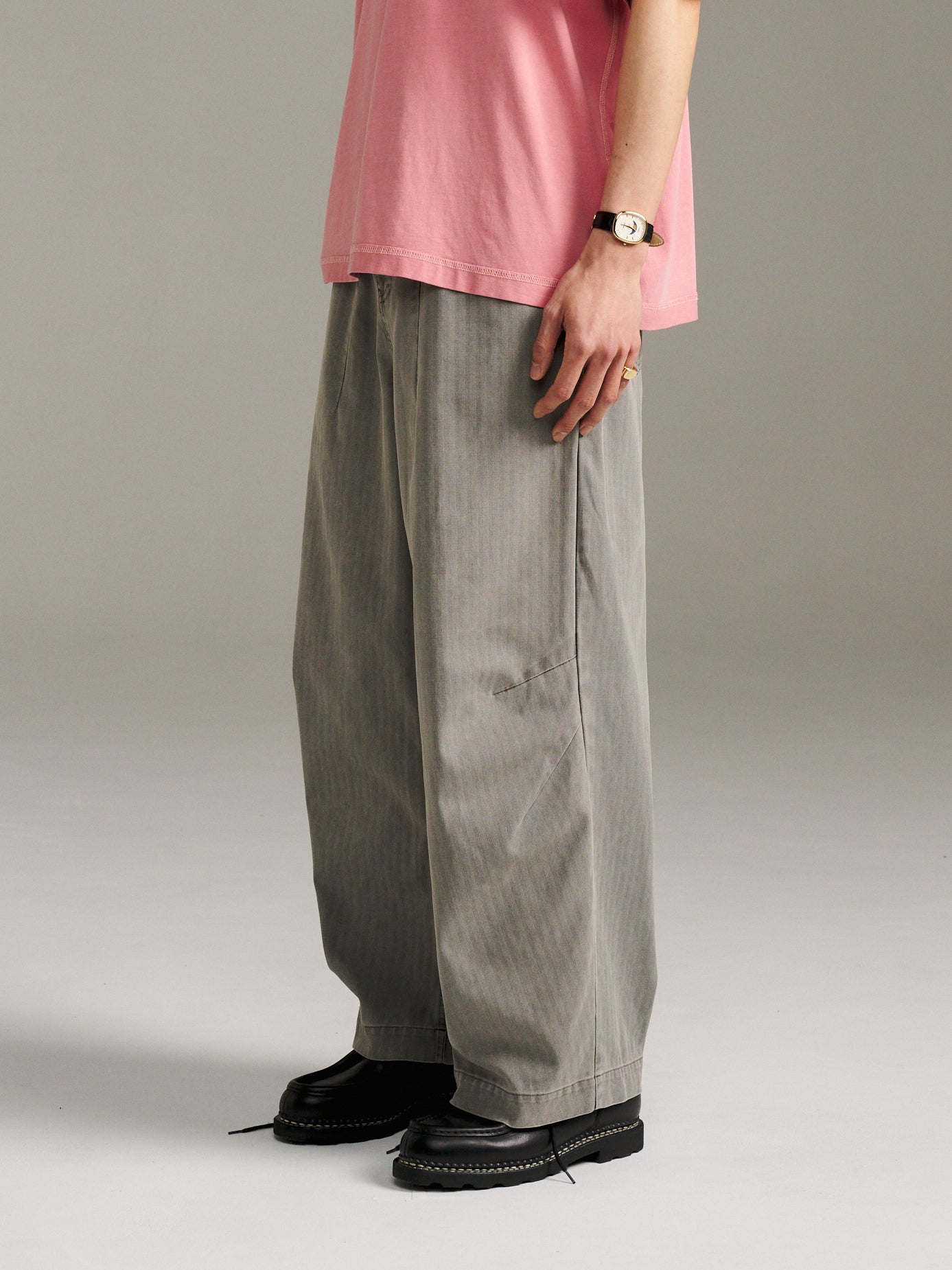 Charlie Pant Herringbone - Stone
