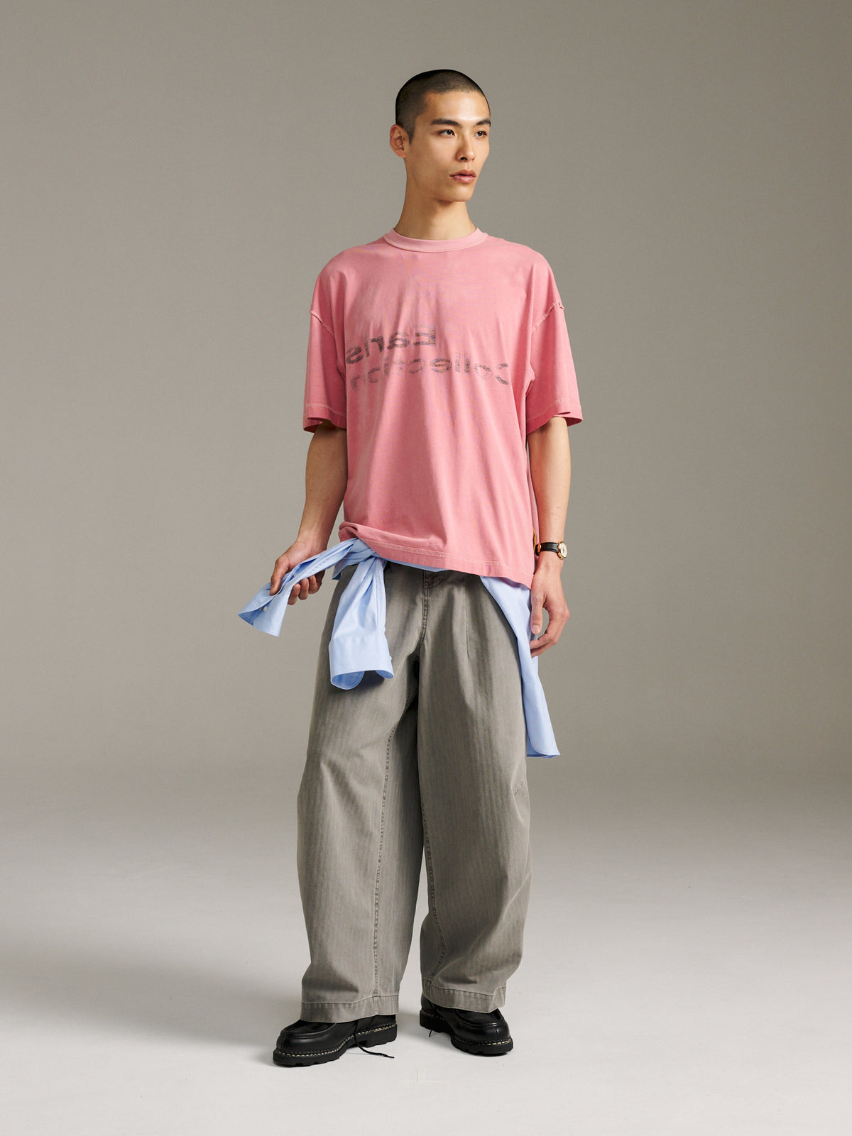 Charlie Pant Herringbone - Stone