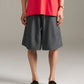 Relax Short - Grey Marle Pinstripe