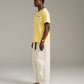 Pennant Tee - Pale Yellow/Brown