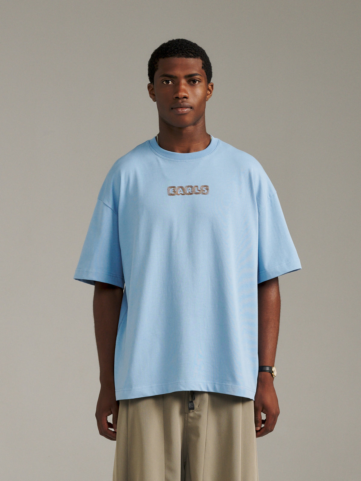 Fine Thread Tee - Pale Blue