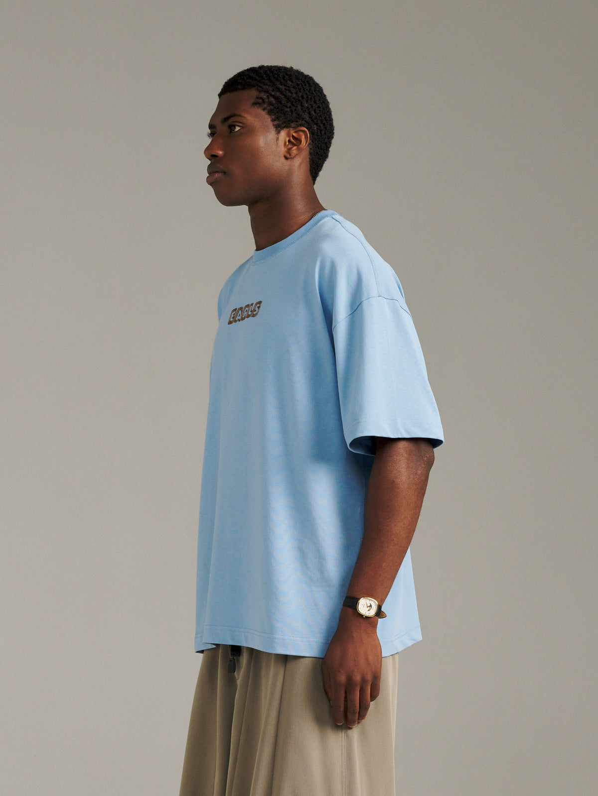 Fine Thread Tee - Pale Blue