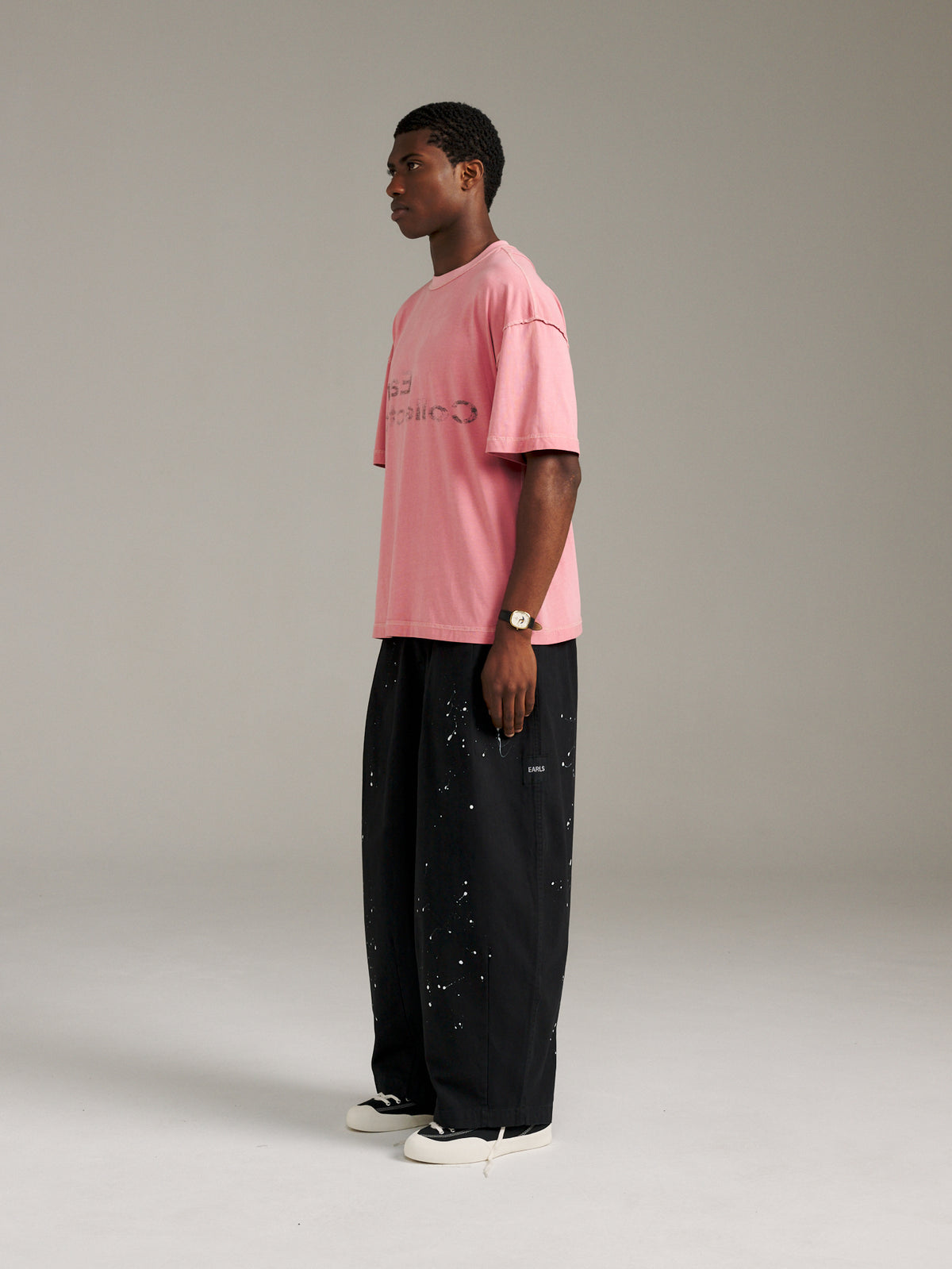 Reverse Logo Tee - Pink Overdye