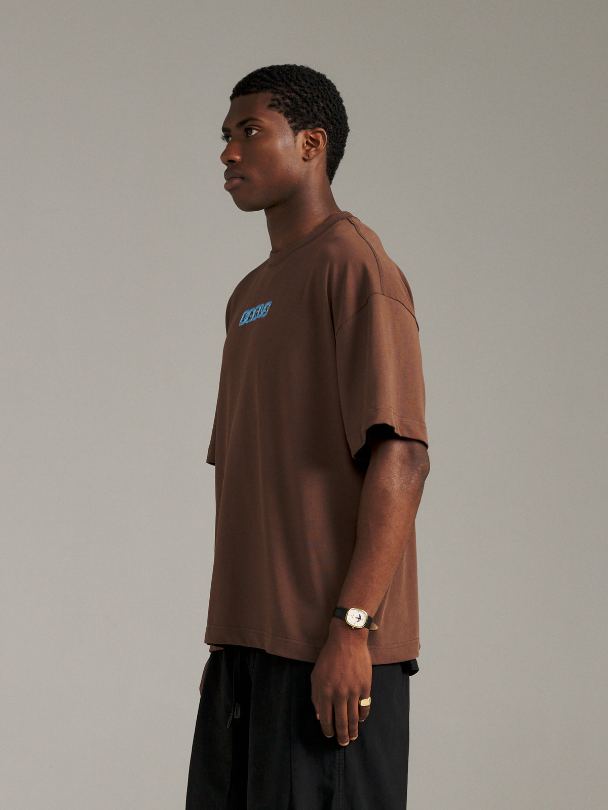 Fine Thread Tee - Brown