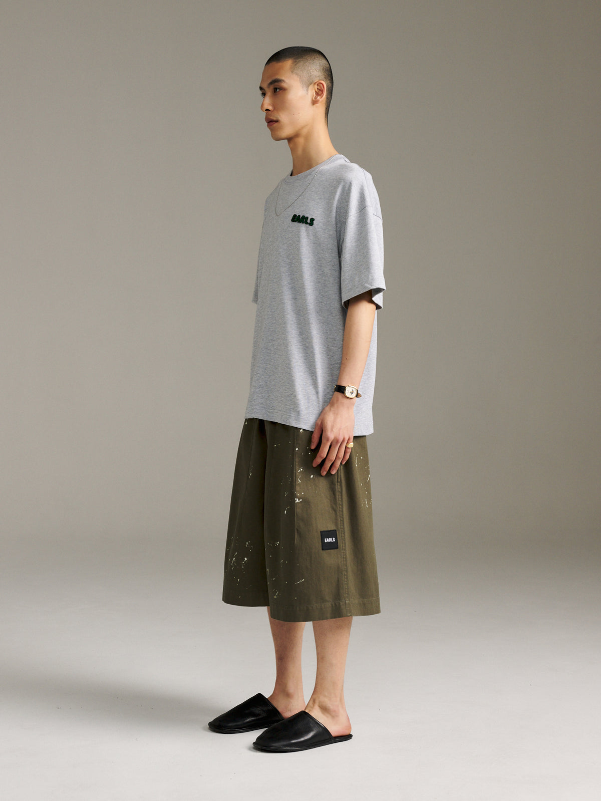 Raised Stitch Tee - Grey Marle