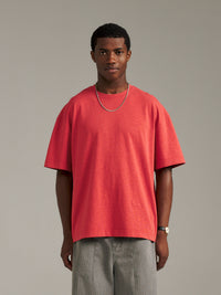 Slub Jersey Tee - Old Red