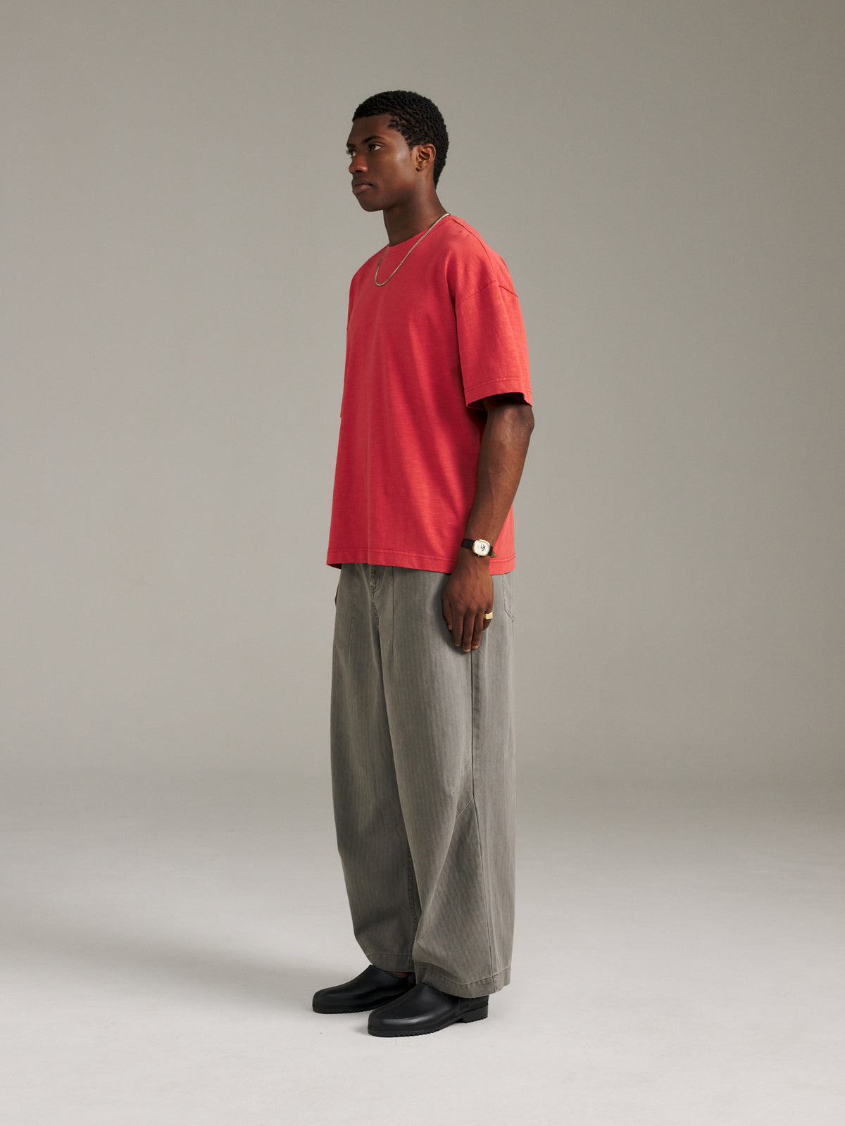 Slub Jersey Tee - Old Red