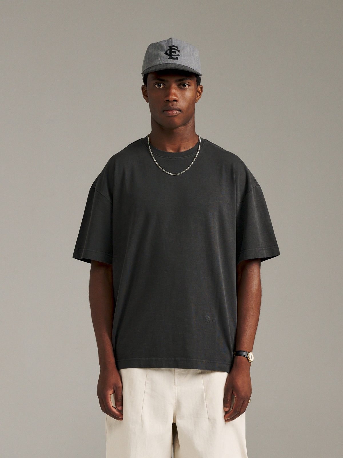 Slub Jersey Tee - Washed Black