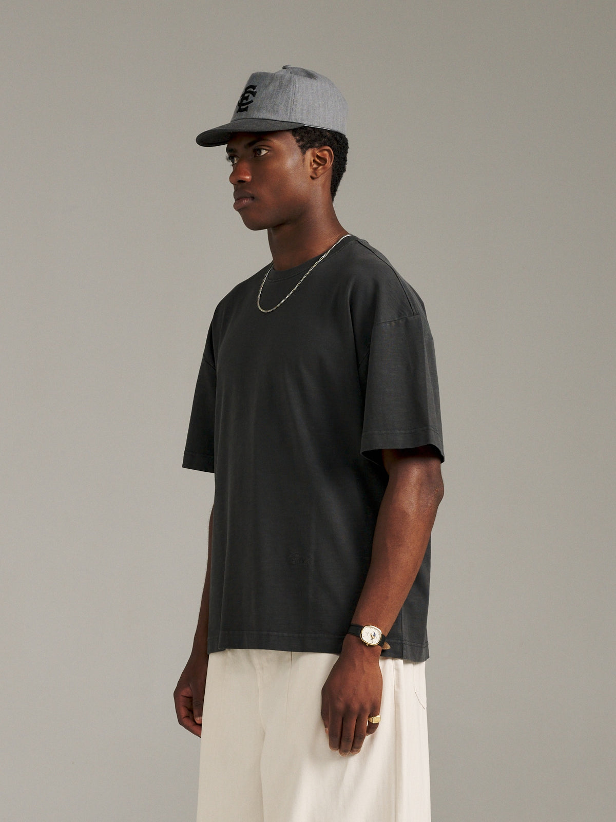 Slub Jersey Tee - Washed Black