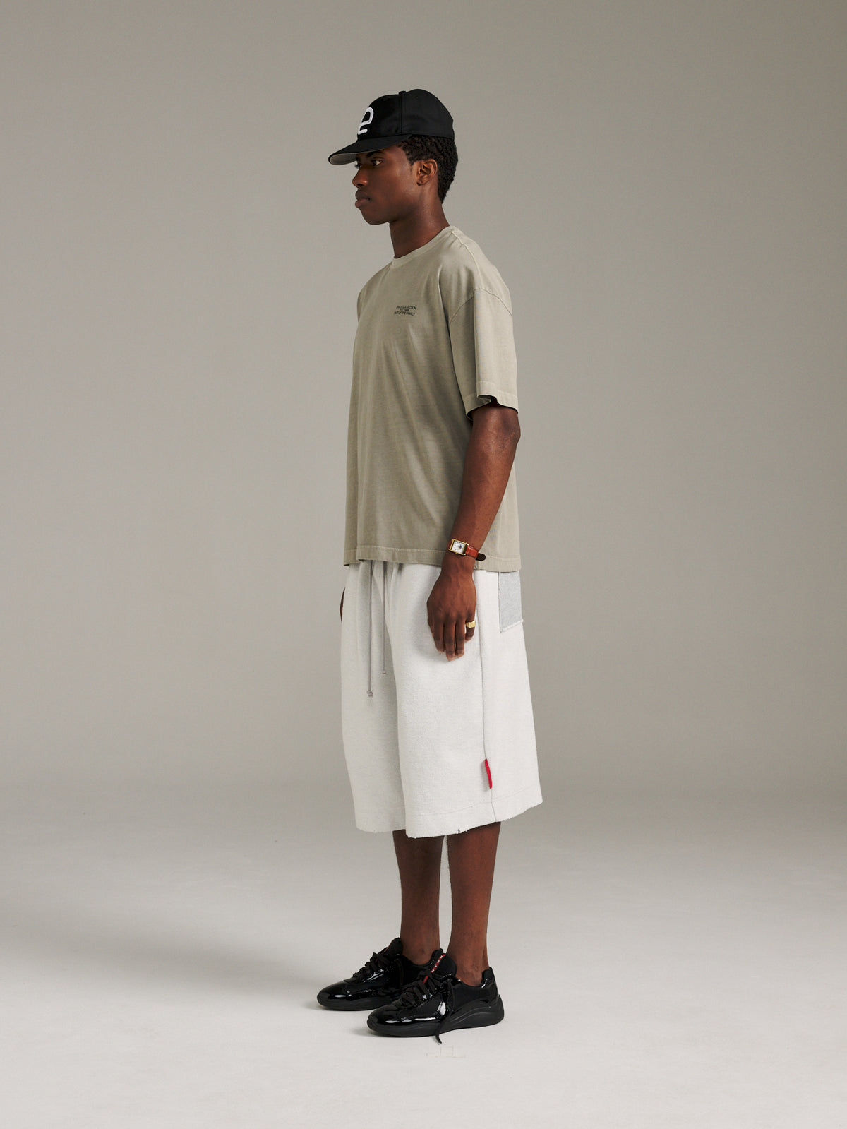 Inverted Tee - Khaki Overdye