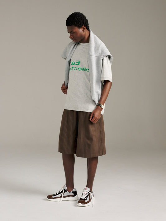 Reverse Logo Tee - Grey Marle