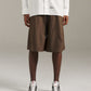Relax Short - Brown Pinstripe