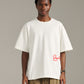 Rough Embroidery Tee - White