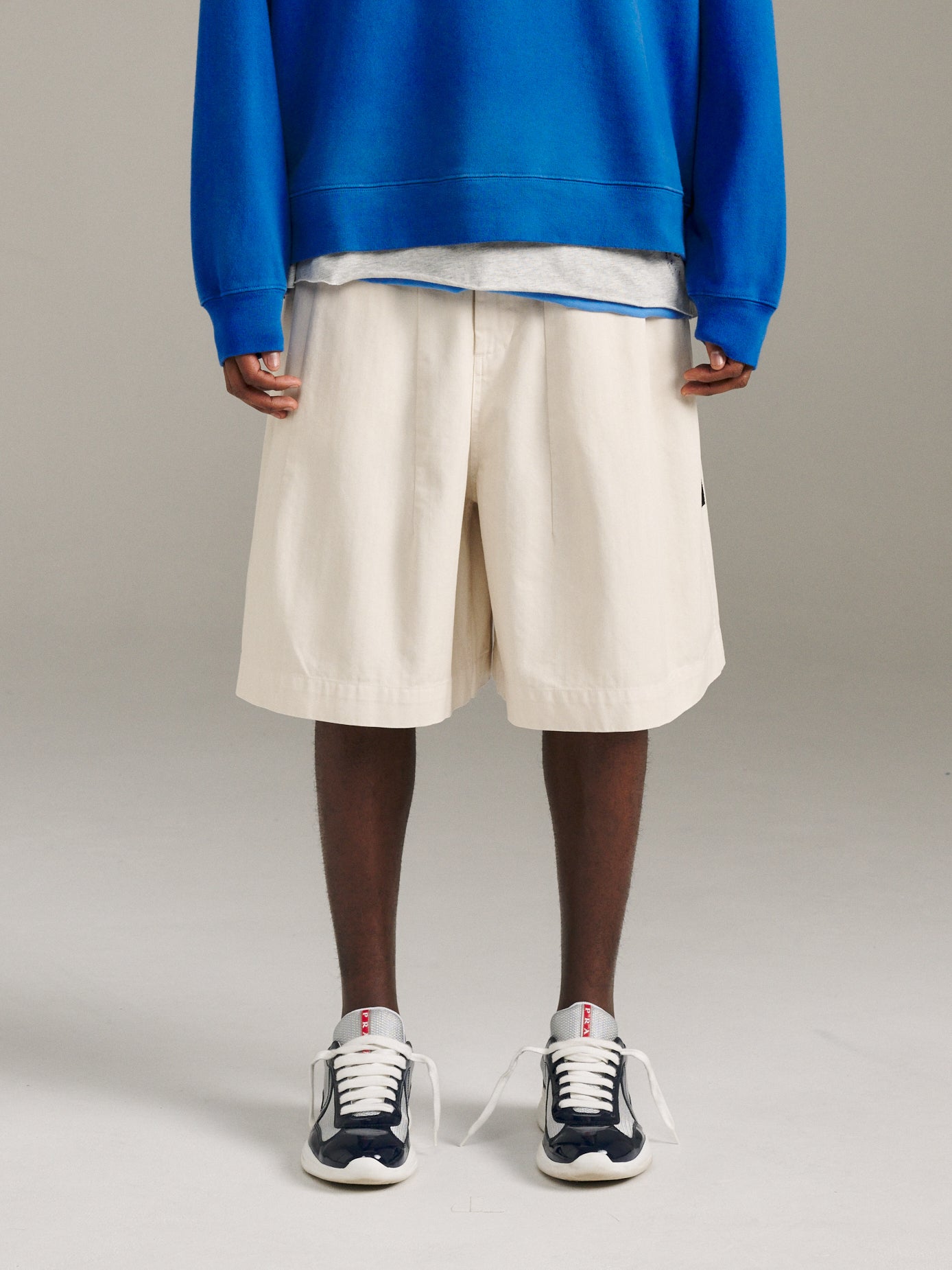 Herringbone Short - Ivory
