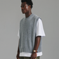 Distressed Knit Tank - Grey Marle