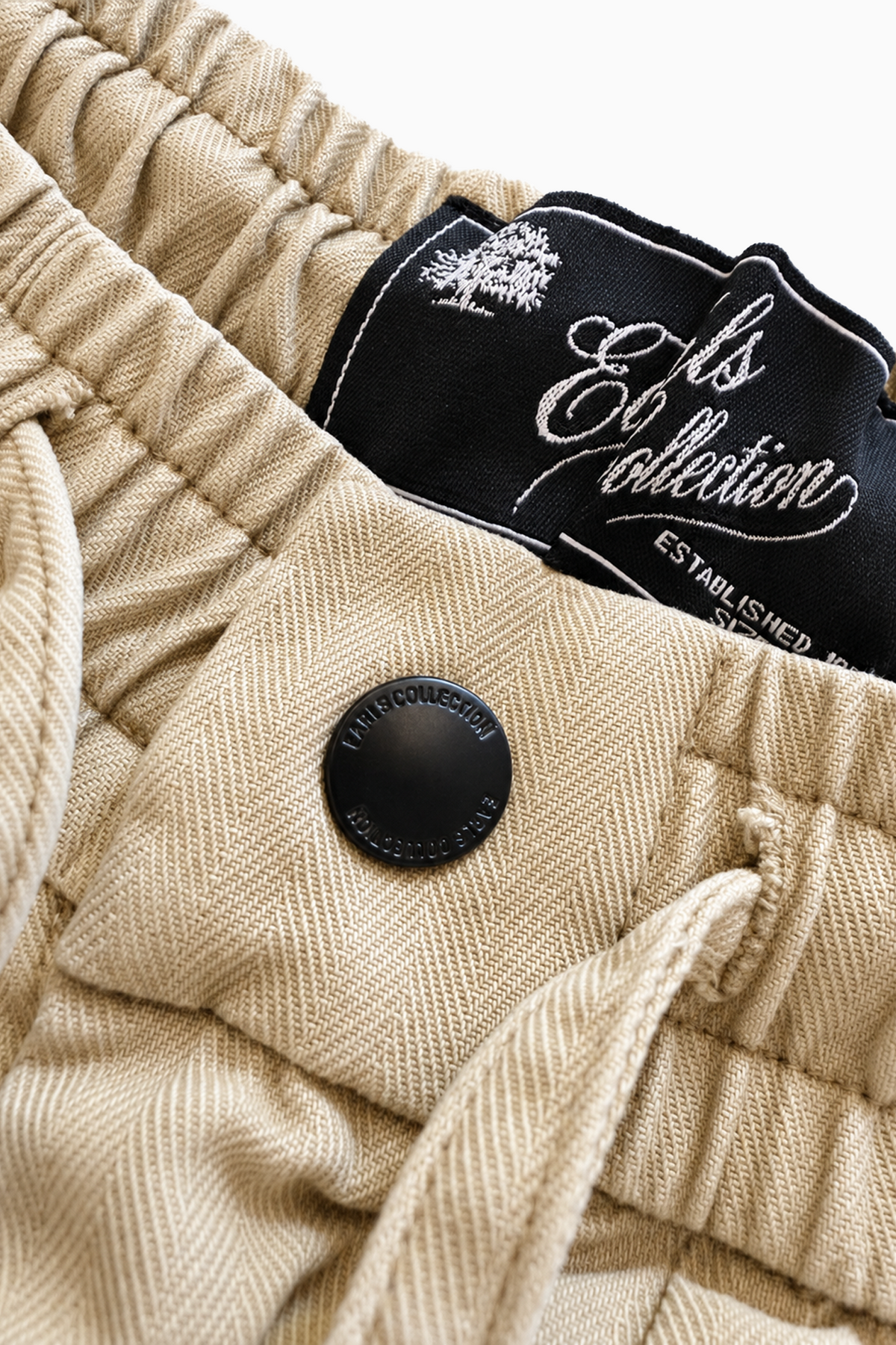 Bermuda Herringbone Short - Beige