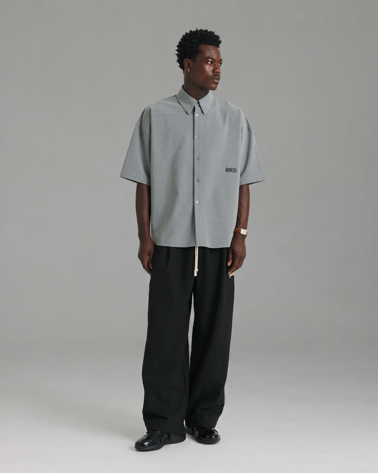 Cotton/Linen Easy Pant - Black